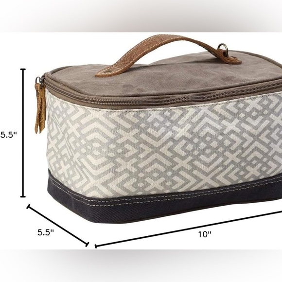 Myra Bag X Design Upcycled Canvas Makeup Accessories Shaving Kit Bag S-1195 - Picture 2 of 8